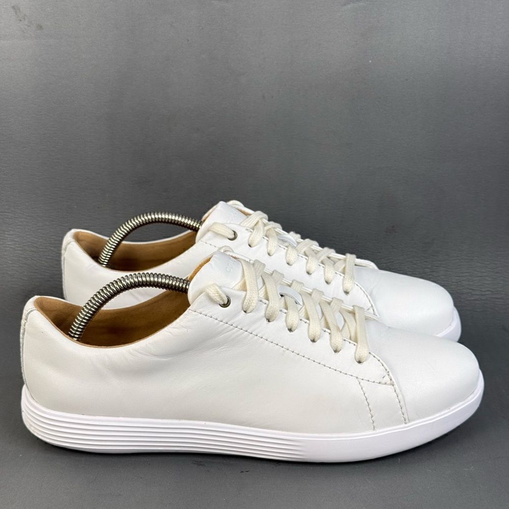 Cole Haan White Leather Minimalist Low-Top Sneakers